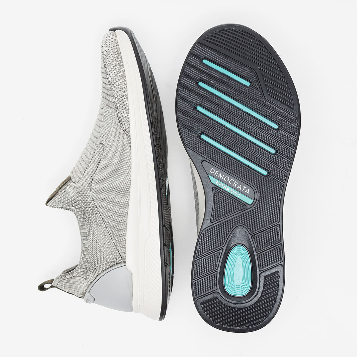 Sapatênis Knit Smart Comfort Journey Extra Soft Cinza