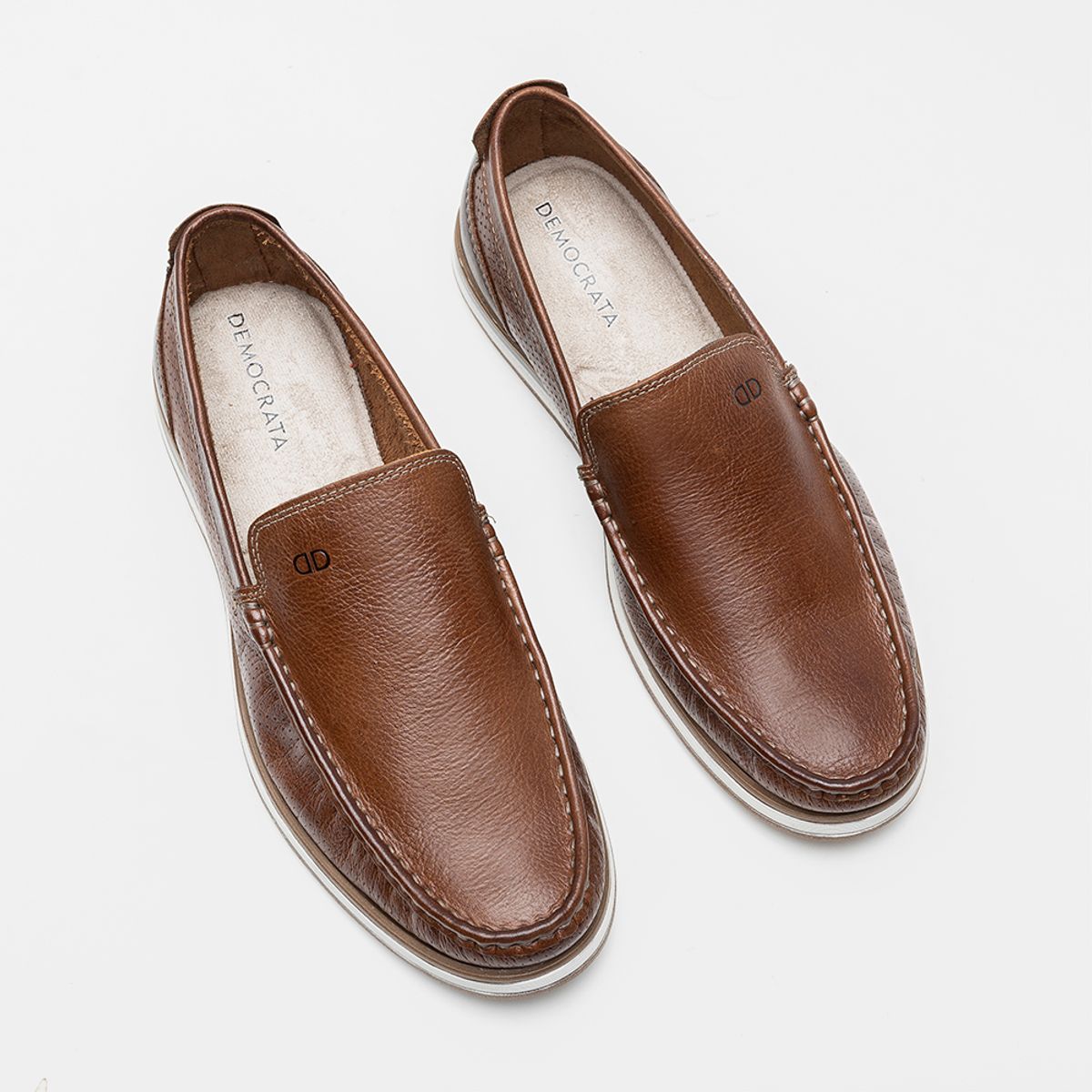 Mocassim Denim Flow Conhaque/Marrom