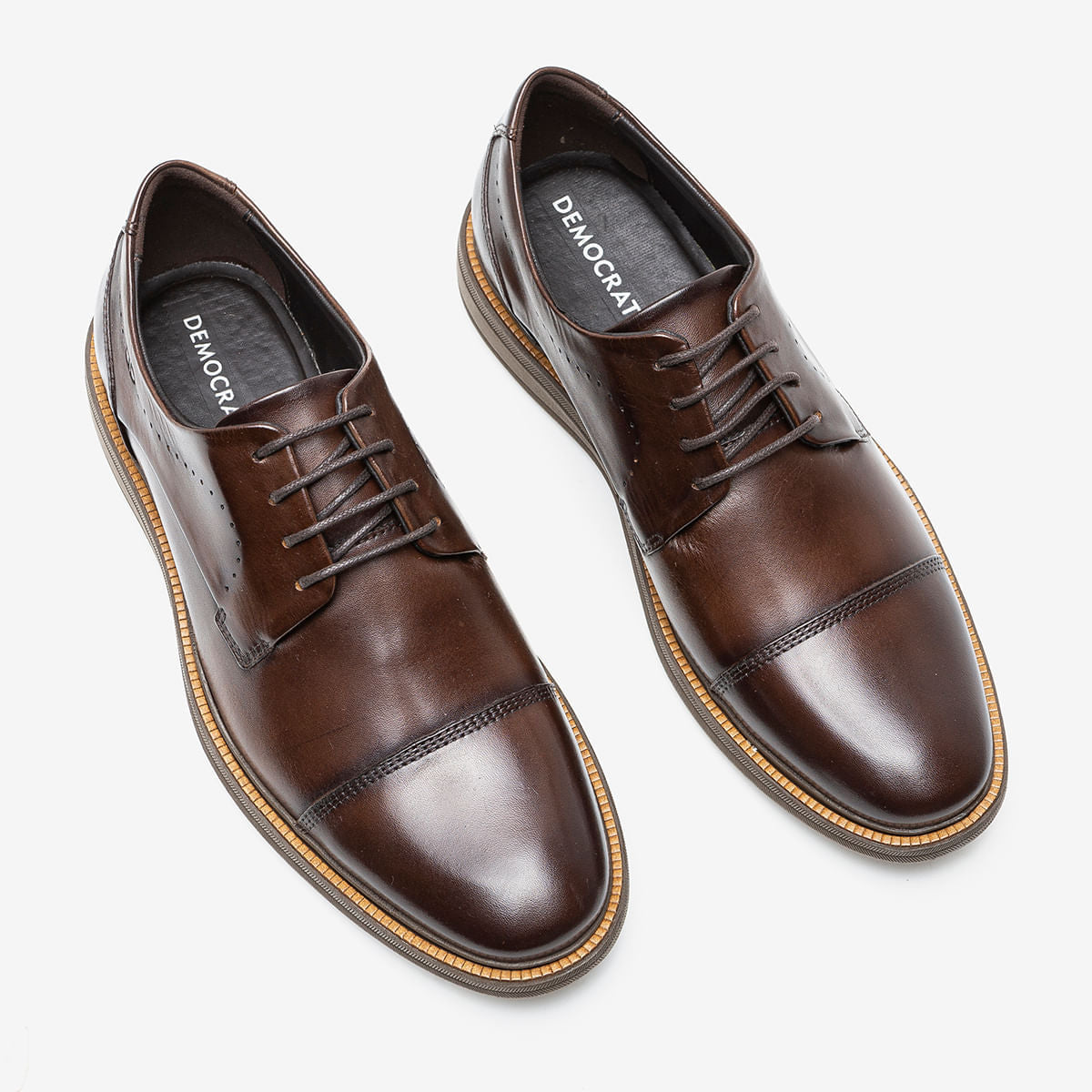 Sapato de Couro Metropolitan Bay Marrom Cadarço