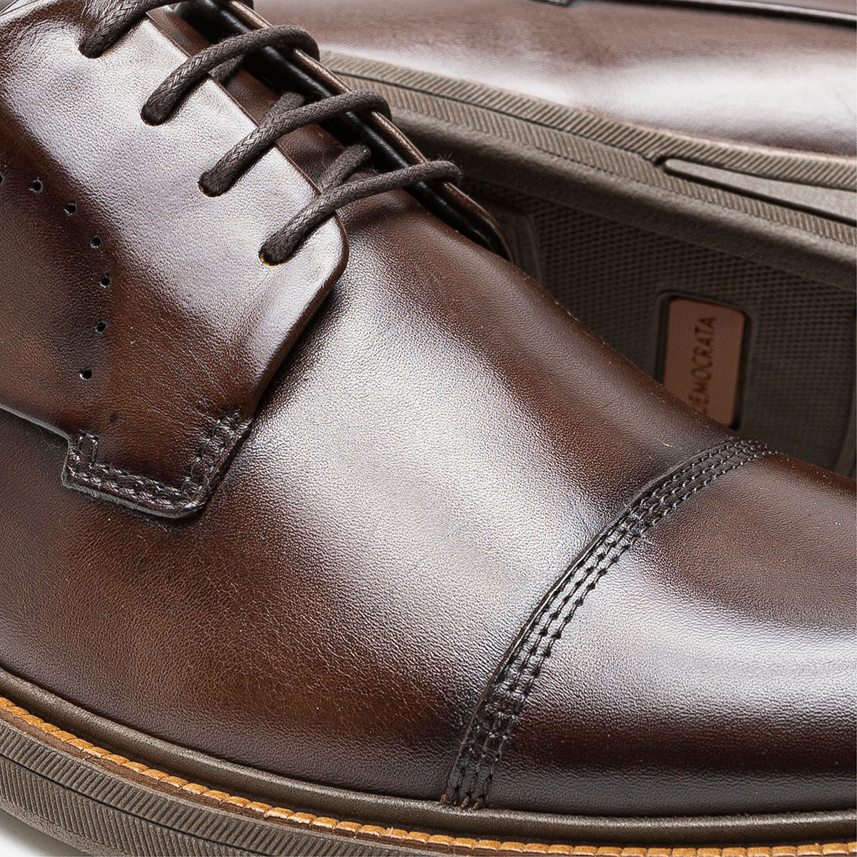 Sapato de Couro Metropolitan Bay Marrom Cadarço