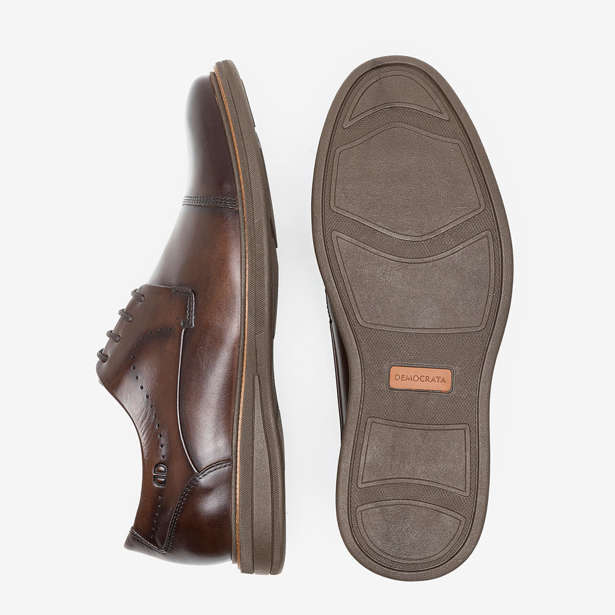 Sapato de Couro Metropolitan Bay Marrom Cadarço