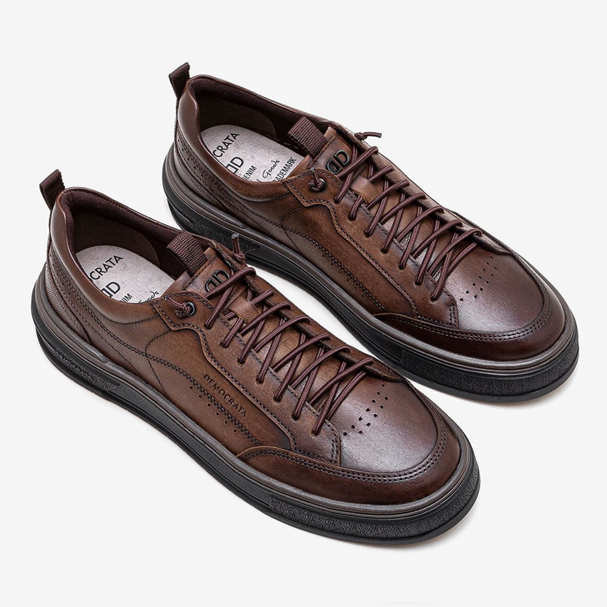 Tênis Couro Foster Marrom