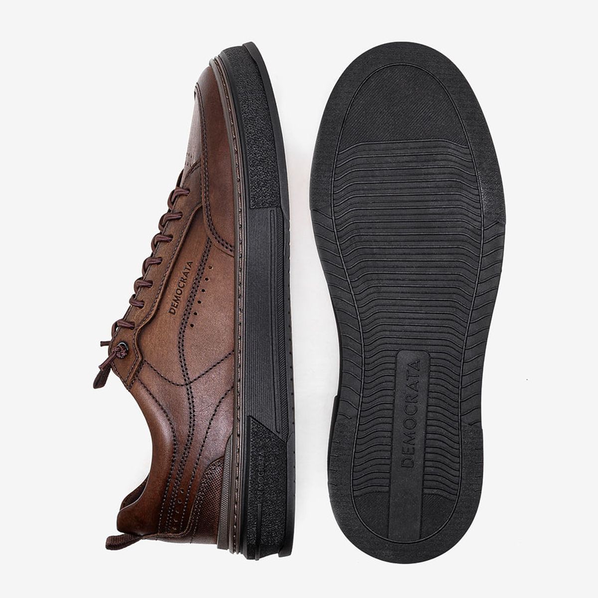 Tênis Couro Foster Marrom