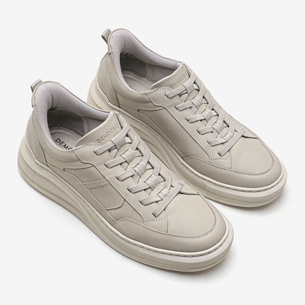 Tênis Masculino Pace Calce Fácil Creme