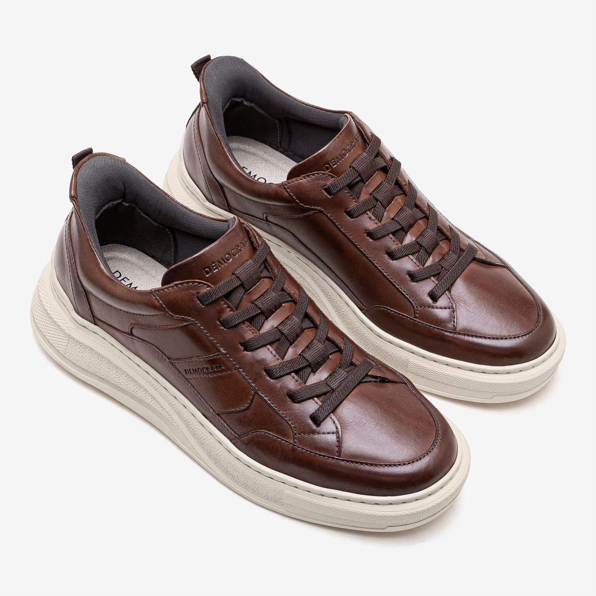 Tênis Masculino Calce Fácil Pace Marrom