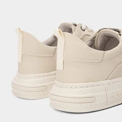 Tênis Democrata Denim Jack Perfuros Couro Bege