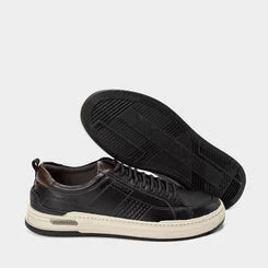 Sapatênis Democrata Denim Mike Couro Preto