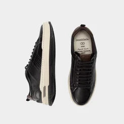 Sapatênis Democrata Denim Mike Couro Preto