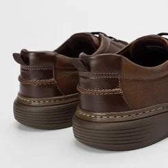 Sapato Casual Democrata Pespontos Marrom