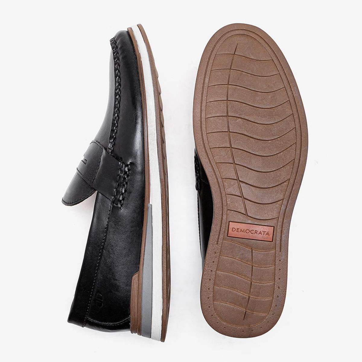 Mocassim Masculino Couro Flow Preto