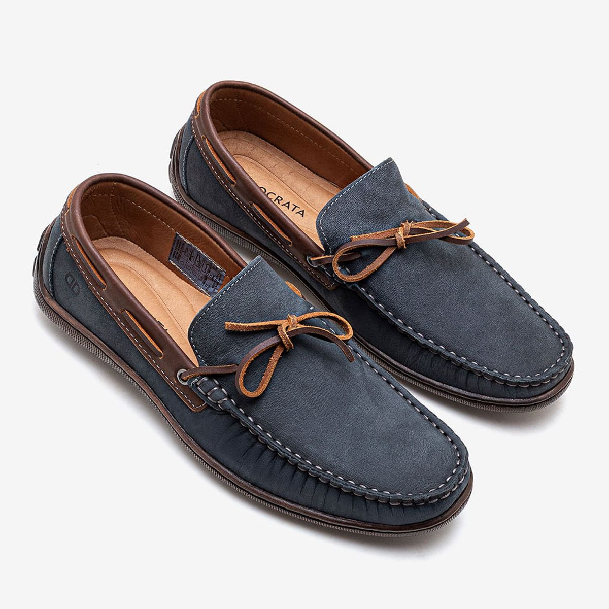Mocassim Masculino Couro Malibu Azul
