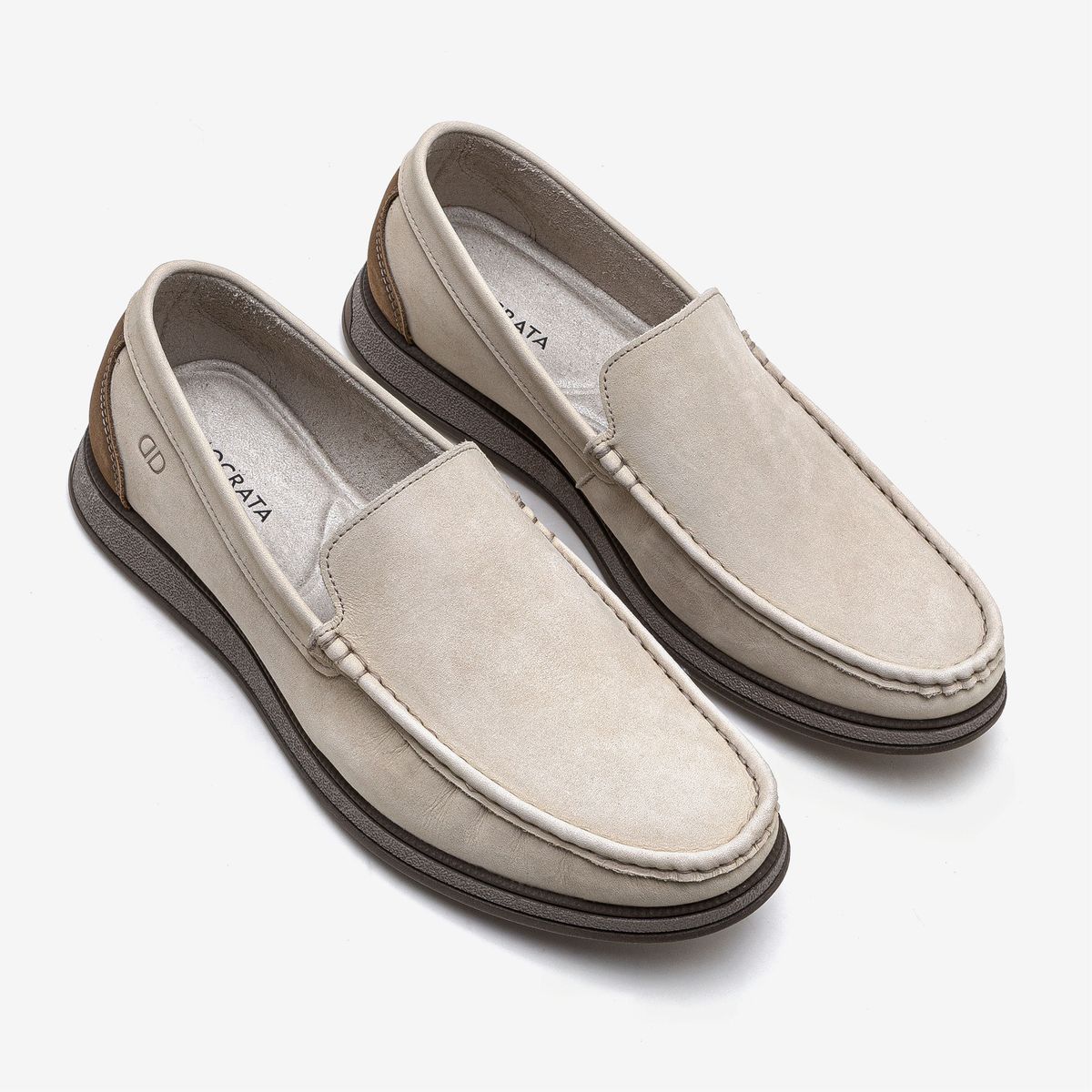 Mocassim Masculino Couro Nash Bege