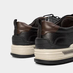 Sapatênis Democrata Denim Mike Couro Preto