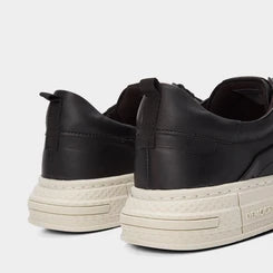 Sapatênis Democrata Denim Jake Perfuros Couro Preto