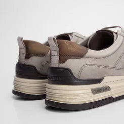 Sapatênis Democrata Denim Mike Couro Cinza